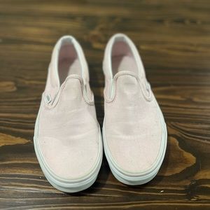 Pastel Pink Vans Slip-ons